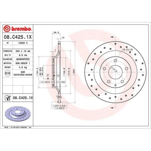 BREMBO Bremsscheibe XTRA LINE - Xtra