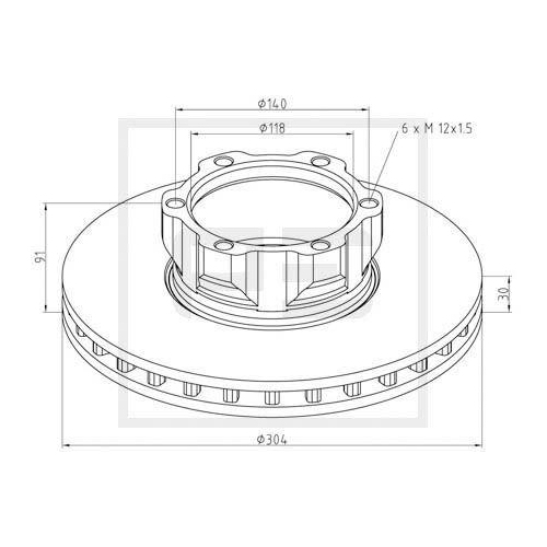 PE Automotive Bremsscheibe