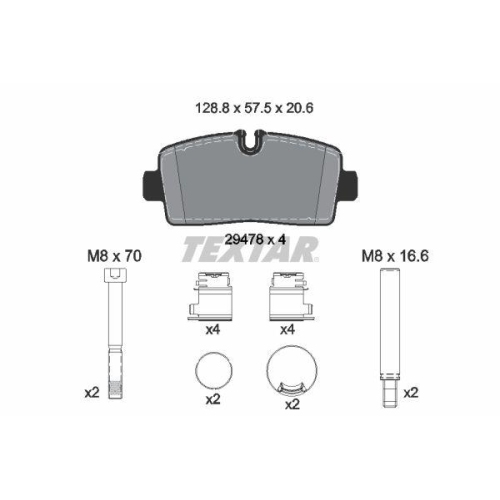TEXTAR Bremsbelagsatz, Scheibenbremse Q+