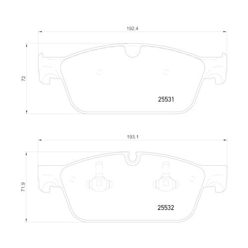 BREMBO Bremsbelagsatz, Scheibenbremse PRIME LINE