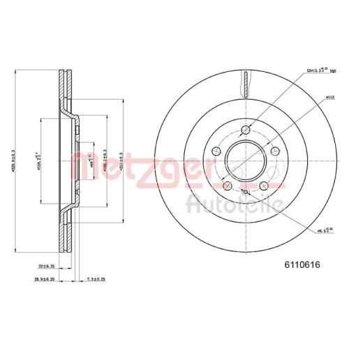 METZGER Bremsscheibe GREENPARTS