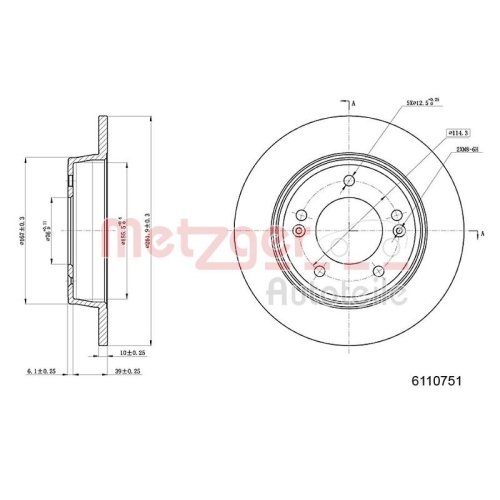 METZGER Bremsscheibe GREENPARTS