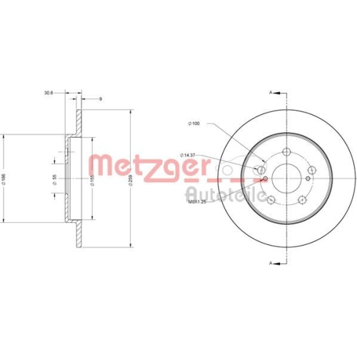 METZGER Bremsscheibe GREENPARTS