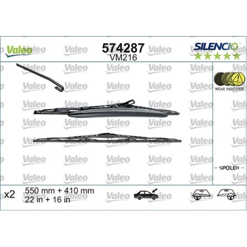 VALEO Wischblatt SILENCIO CONVENTIONAL SET