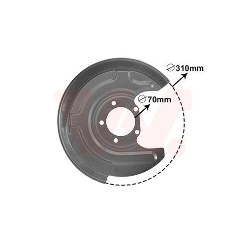 VAN WEZEL Spritzblech, Bremsscheibe