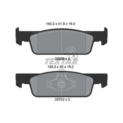 TEXTAR Bremsbelagsatz, Scheibenbremse Q+