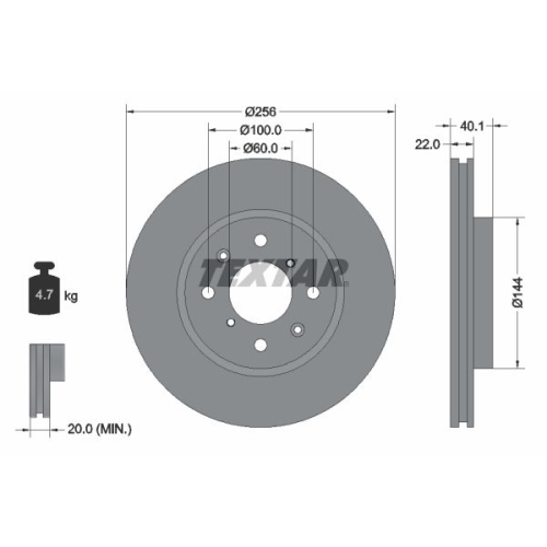 TEXTAR Bremsscheibe PRO