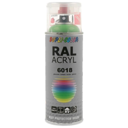 DUPLI COLOR RAL-Lack RAL ACRYL RAL 6018 gelbgr&uuml;n gl&auml;nzend 400 ml