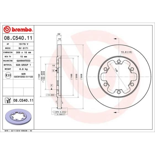 BREMBO Bremsscheibe PRIME LINE - UV Coated