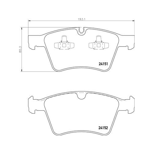 BREMBO Bremsbelagsatz, Scheibenbremse PRIME LINE