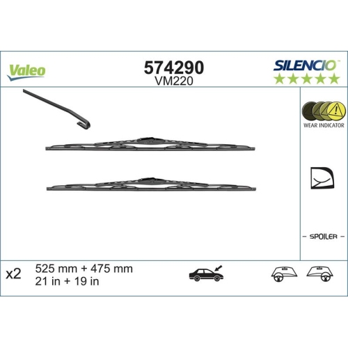 VALEO Wischblatt SILENCIO CONVENTIONAL SET