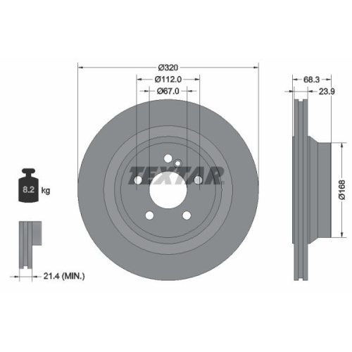 TEXTAR Bremsscheibe PRO+