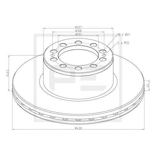 PE Automotive Bremsscheibe