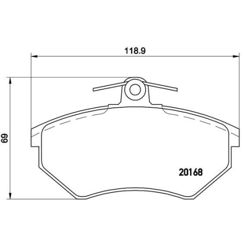 BREMBO Bremsbelagsatz, Scheibenbremse PRIME LINE