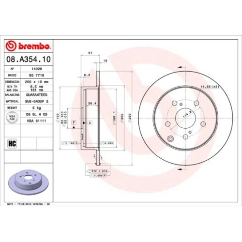 BREMBO Bremsscheibe PRIME LINE