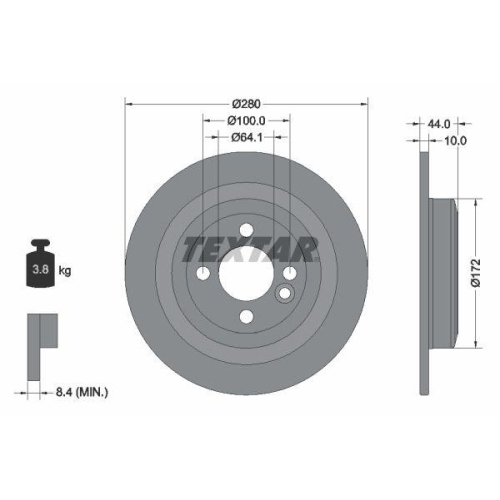 TEXTAR Bremsscheibe PRO