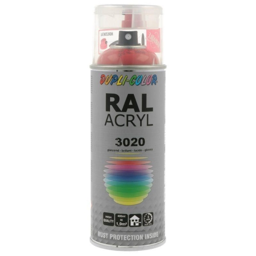 DUPLI COLOR RAL-Lack RAL ACRYL RAL 3020 verkehrsrot gl&auml;nzend 400 ml