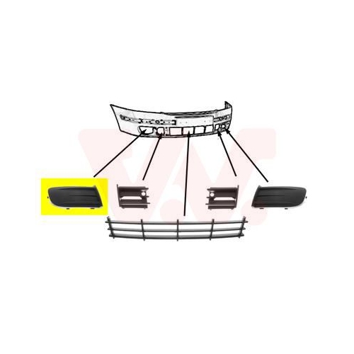 VAN WEZEL Lüftungsgitter, Stoßfänger ** Equipart **