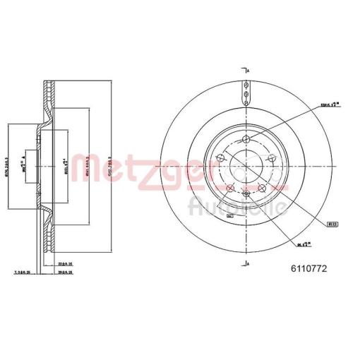 METZGER Bremsscheibe GREENPARTS