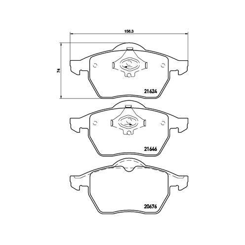 BREMBO Bremsbelagsatz, Scheibenbremse PRIME LINE