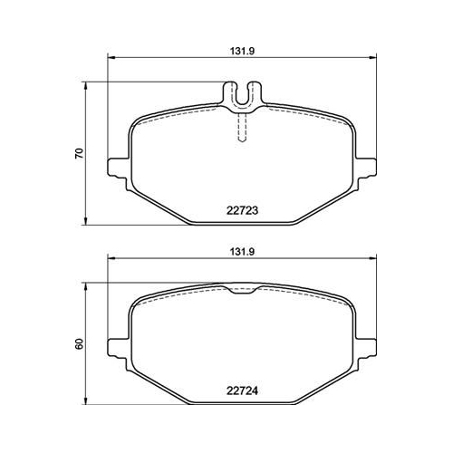 BREMBO Bremsbelagsatz, Scheibenbremse PRIME LINE