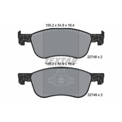 TEXTAR Bremsbelagsatz, Scheibenbremse Q+
