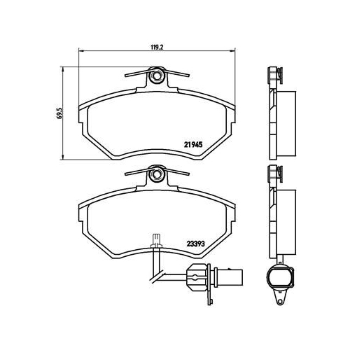 BREMBO Bremsbelagsatz, Scheibenbremse PRIME LINE