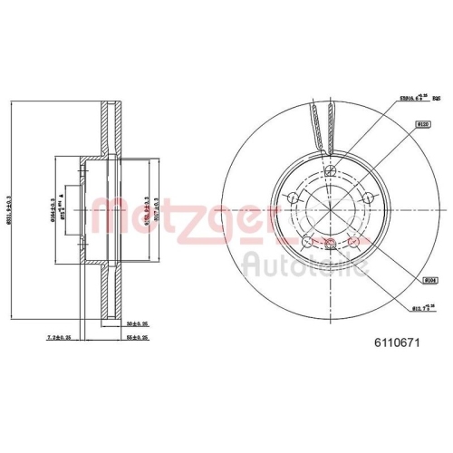 METZGER Bremsscheibe GREENPARTS