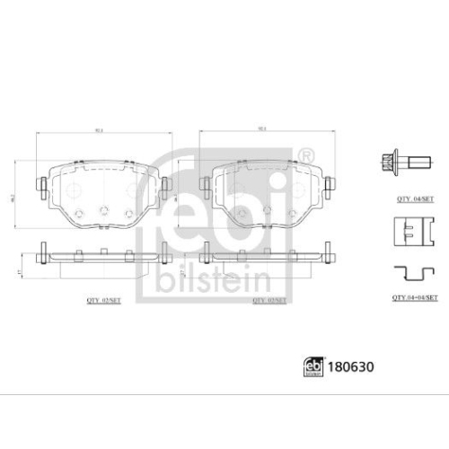 FEBI BILSTEIN Bremsbelagsatz, Scheibenbremse