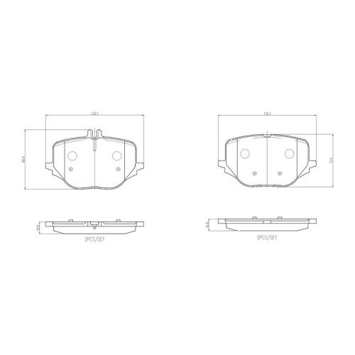 BREMBO Bremsbelagsatz, Scheibenbremse PRIME LINE