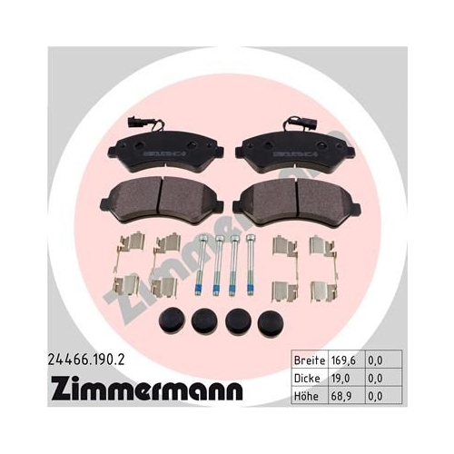 ZIMMERMANN Bremsbelagsatz, Scheibenbremse