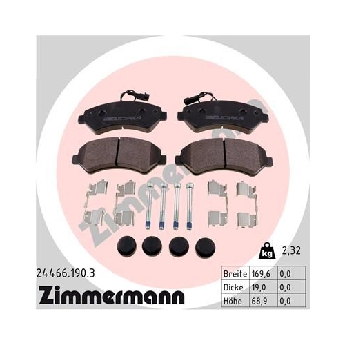 ZIMMERMANN Bremsbelagsatz, Scheibenbremse