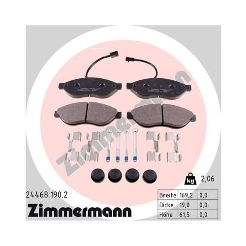 ZIMMERMANN Bremsbelagsatz, Scheibenbremse