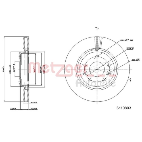 METZGER Bremsscheibe GREENPARTS