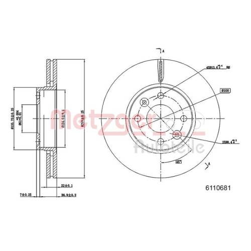 METZGER Bremsscheibe GREENPARTS