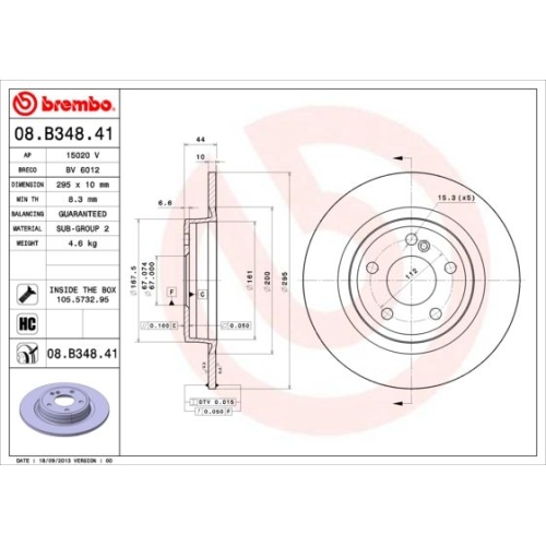 BREMBO Bremsscheibe PRIME LINE - UV Coated