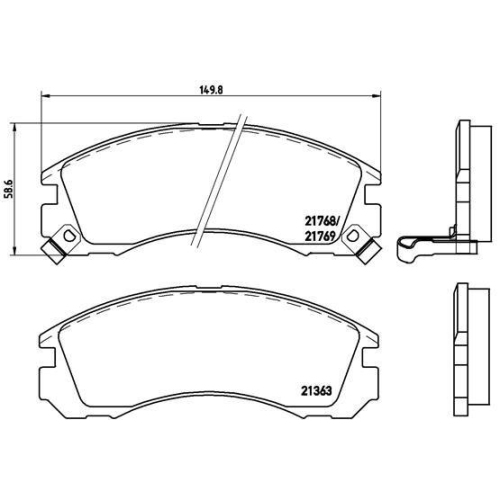 BREMBO Bremsbelagsatz, Scheibenbremse PRIME LINE