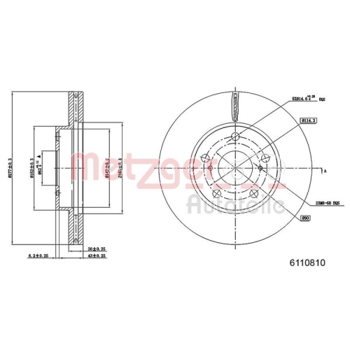 METZGER Bremsscheibe GREENPARTS