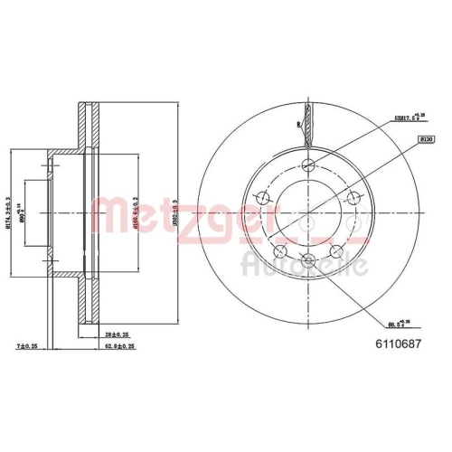 METZGER Bremsscheibe GREENPARTS