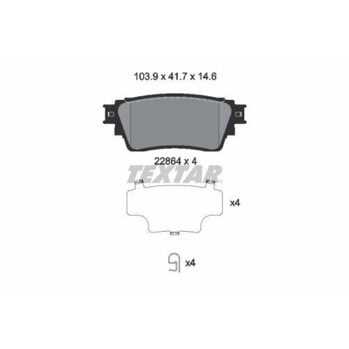TEXTAR Bremsbelagsatz, Scheibenbremse