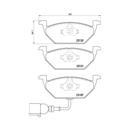 BREMBO Bremsbelagsatz, Scheibenbremse XTRA LINE