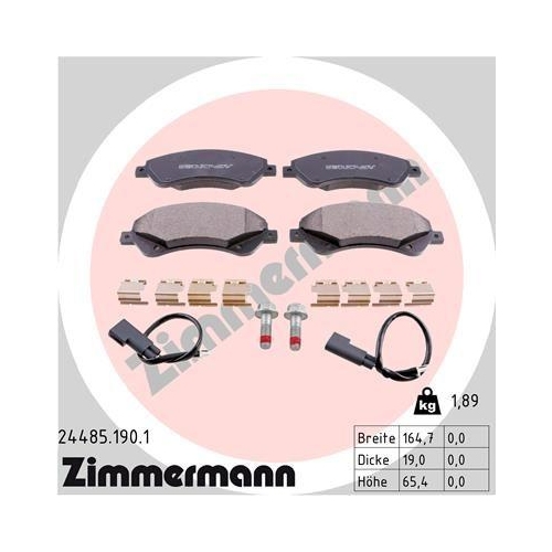 ZIMMERMANN Bremsbelagsatz, Scheibenbremse