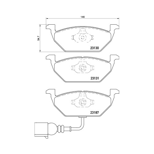 BREMBO Bremsbelagsatz, Scheibenbremse XTRA LINE