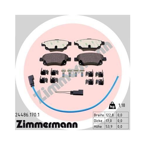 ZIMMERMANN Bremsbelagsatz, Scheibenbremse