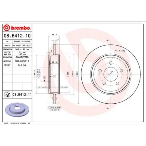 BREMBO Bremsscheibe PRIME LINE - UV Coated