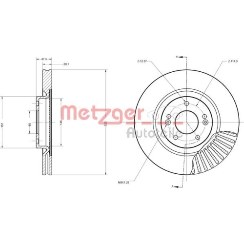 METZGER Bremsscheibe GREENPARTS