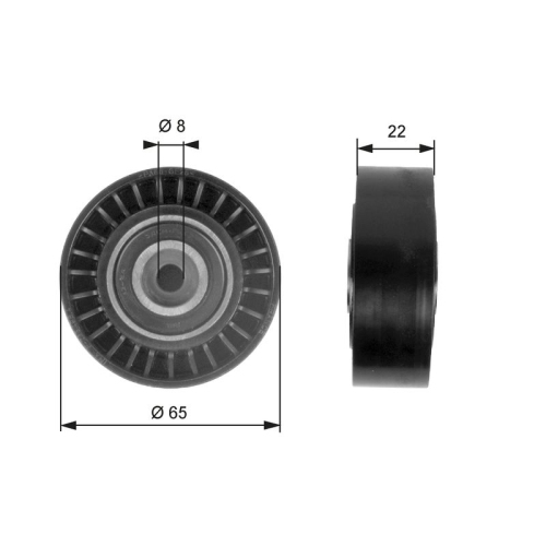 GATES Umlenk-/Führungsrolle, Keilrippenriemen DriveAlign™