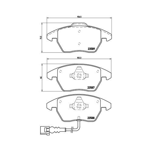 BREMBO Bremsbelagsatz, Scheibenbremse XTRA LINE