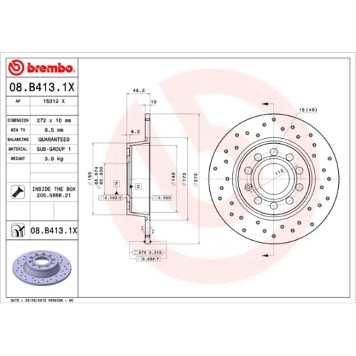 BREMBO Bremsscheibe XTRA LINE - Xtra