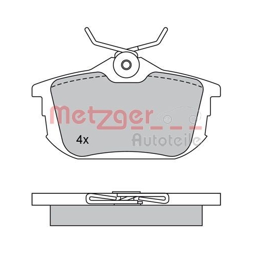 METZGER Bremsbelagsatz, Scheibenbremse